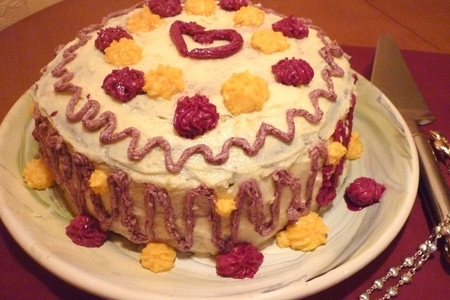 Фото к рецепту: Торт-разноцветик "ну приходи же к нам веснааааааа"