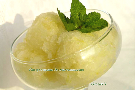 Фото к рецепту: Лимонно-лаймовое сорбе для зоечки (krolya)