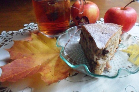 Фото к рецепту: Овсяный пирог с яблоками "осенины" для светочки - svett66