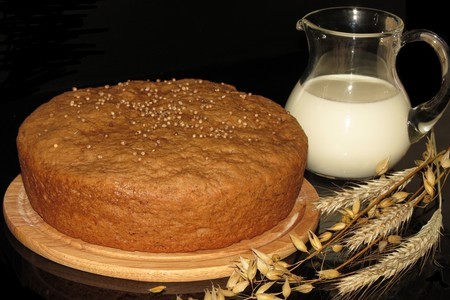 Фото к рецепту: Пшенично - ржаной хлеб с заварным солодом (тест- драйв)
