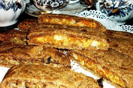 Ржаные постные  пироги с двумя начинками (без дрожжей,яиц и разрыхлителя)