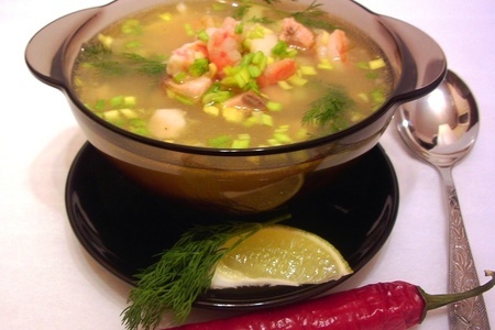 Перуанский острый  рыбный суп