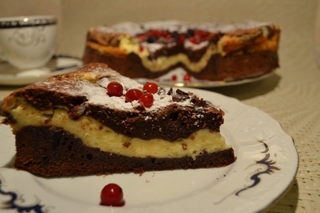 Фото к рецепту: Шоколадный пирог с маскарпоне