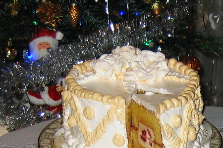 Фото к рецепту: Торт рождество на сметанном бисквите