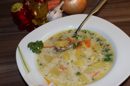 Сырно-гречневый суп