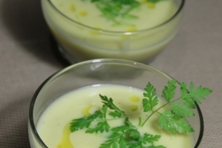 Фото к рецепту: Нежный суп вишуаз с картофелем