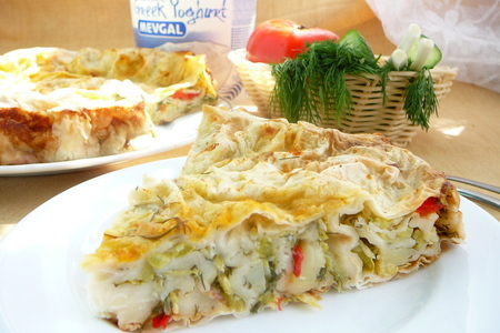 Фото к рецепту: Овощной пирог из лаваша с картофелем