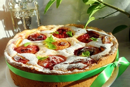 Фото к рецепту: Страсбургский пирог с персиковым настроением