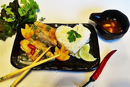 Фото к рецепту: Запечёная рыба по-тайски.