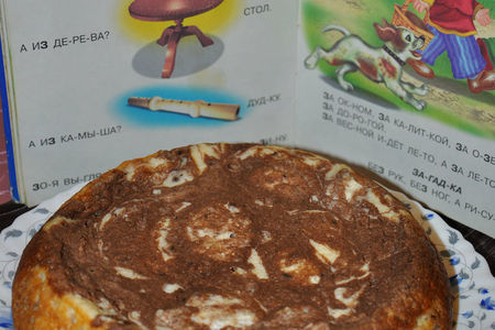 Фото к рецепту: Запеканка творожная с какао (в мультиварке)