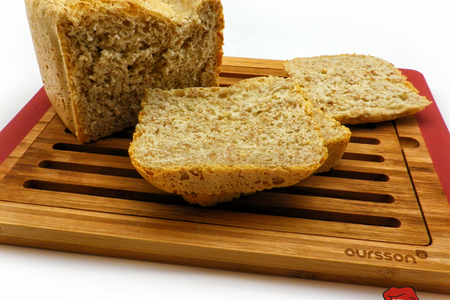 Фото к рецепту: Рецепт цельнозернового хлеба  для хлебопечки  oursson вm1000jy	