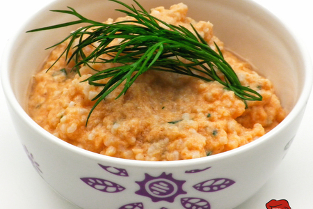 Фото к рецепту: Рецепт риса с лососем  для детского блендера пароварки oursson bl1060hsd 