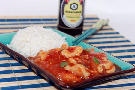 Фото к рецепту: Курочка по-тайски в остром кисло-сладком соусе