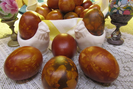 Фото к рецепту: Крашенки - пасхальные яйца
