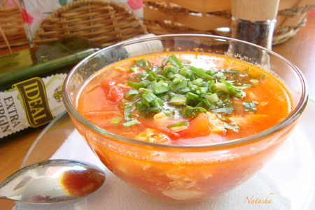 Фото к рецепту: Суп из помидоров с яйцом (си хун ши цзи дань тан)