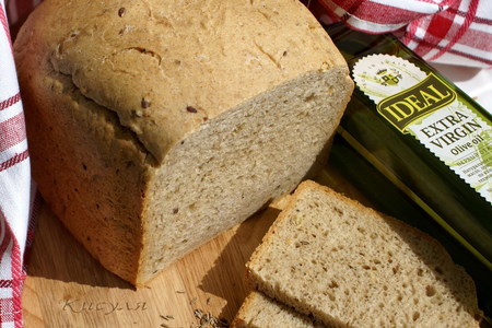 Фото к рецепту: Ирландский цельнозерновой хлеб в хлебопечке