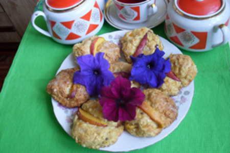 Фото к рецепту: Творожное печенье с нектаринами