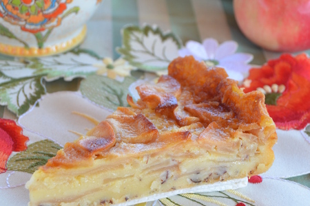 Фото к рецепту: Нормандский яблочный пирог 