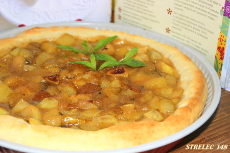 Фото к рецепту: Грушево-яблочный пирог с мятой (тест-драйв)