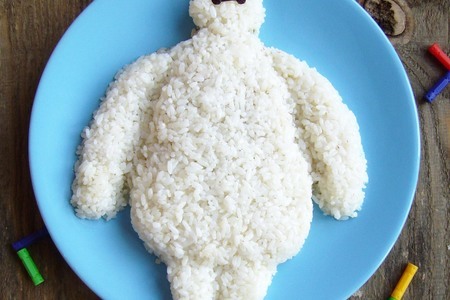 Фото к рецепту: Детский обед с рисом и овощами - бэймакс