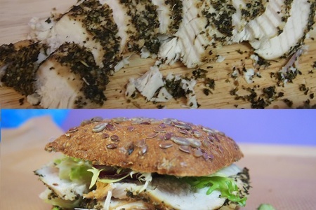 Сочная куриная грудка и бутерброд с ней (секрет сочности куриной грудки)