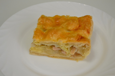 Фото к рецепту: Пирог с курицей и картофелем