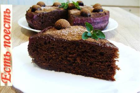 Фото к рецепту: Шоколадный пирог с фруктовой пропиткой