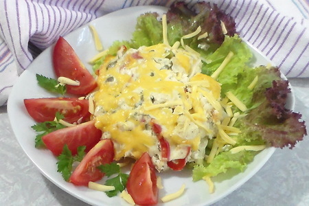 Фото к рецепту: Запечённая цветная капуста.  в духовке с сыром