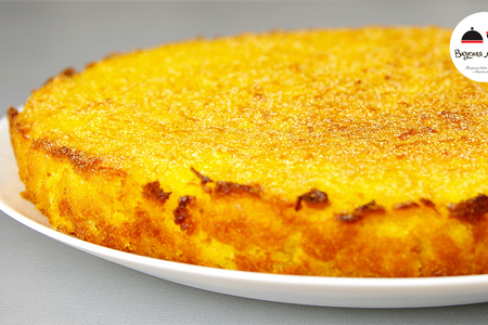 Фото к рецепту: Тыквенный пирог - без масла, муки и яиц