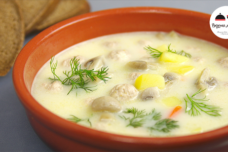 Фото к рецепту: Сырный суп особенный. любовь с первой ложки!