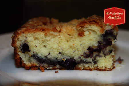 Фото к рецепту: Пирог с голубикой со штрейзелем