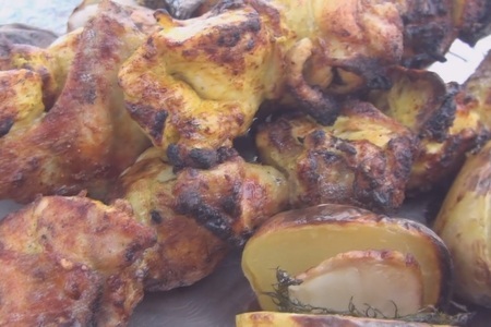 Фото к рецепту: Шашлык из курицы