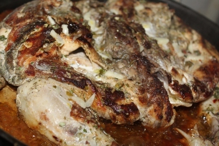 Фото к рецепту: Чесночный цыпленок (по мотивам чкмерули)