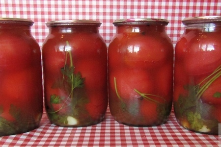 Фото к рецепту: Помидоры в кетчупе «чили» на зиму 