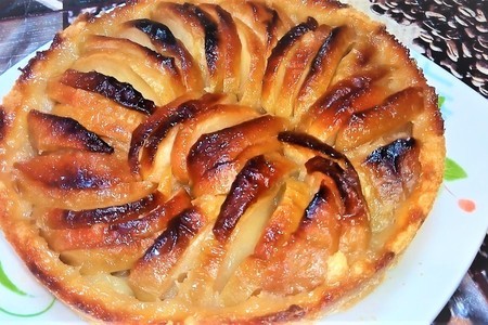 Фото к рецепту: Нормандский  яблочный пирог.