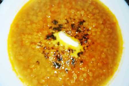 Фото к рецепту: Суп без мяса из чечевицы