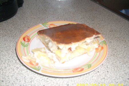 Фото к рецепту: Пирог из филе минтая