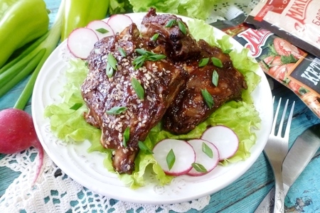 Фото к рецепту: Ароматные свиные ребрышки-барбекю от ильи лазерсона #махеевънаприроде