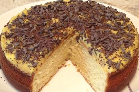Фото к рецепту: Творожный пирог с апельсиновым курдом и шоколадом