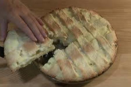 Фото к рецепту: Яблочный пирог с заварным кремом/рецепт яблочного пирога