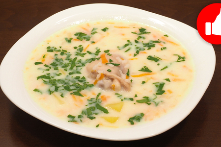 Фото к рецепту: Сырный суп с рисом