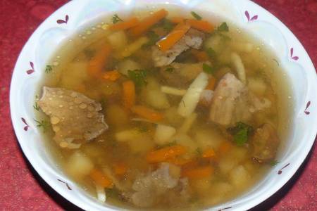 Фото к рецепту: Суп с сушеными грибами