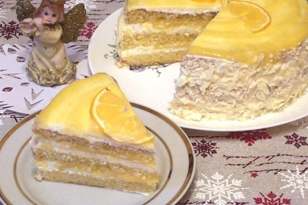 Мягкий, нежный, сочный "лимонный" торт