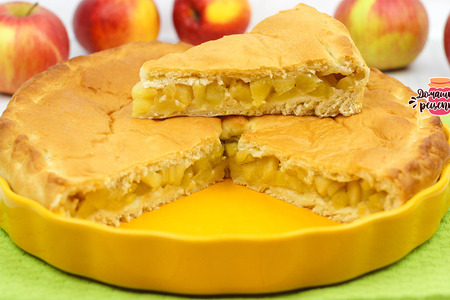 Фото к рецепту: Постный пирог с яблоками