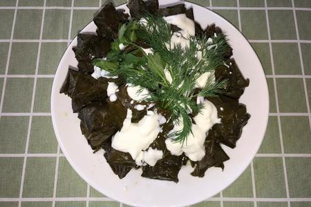 Фото к рецепту: Долма в виноградных листьях, азербайджанская кухня