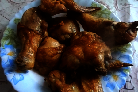 Фото к рецепту: Копченая курица в духовке