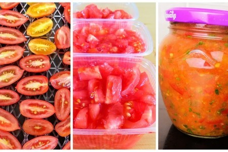 Фото к рецепту: Легкий и способ заморозки помидор