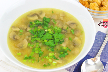 Фото к рецепту: Суп из чечевицы с грибами