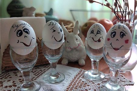 Разрисованные яйца #пасха2021