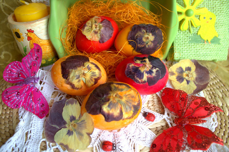 Яйца "в цветочек" #пасха21